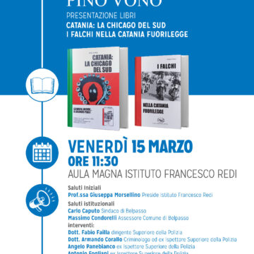 Legalità: appuntamento a Belpasso  presso l’Istituto Francesco Redi, che ospiterà la presentazione dei libri dell’ Ispettore della Polizia di stato, Pino Vono.