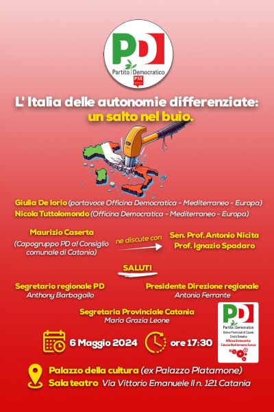 “ L’ITALIA DELLE AUTONOMIE DIFFERENZIATE:  UN SALTO NEL BUIO ”