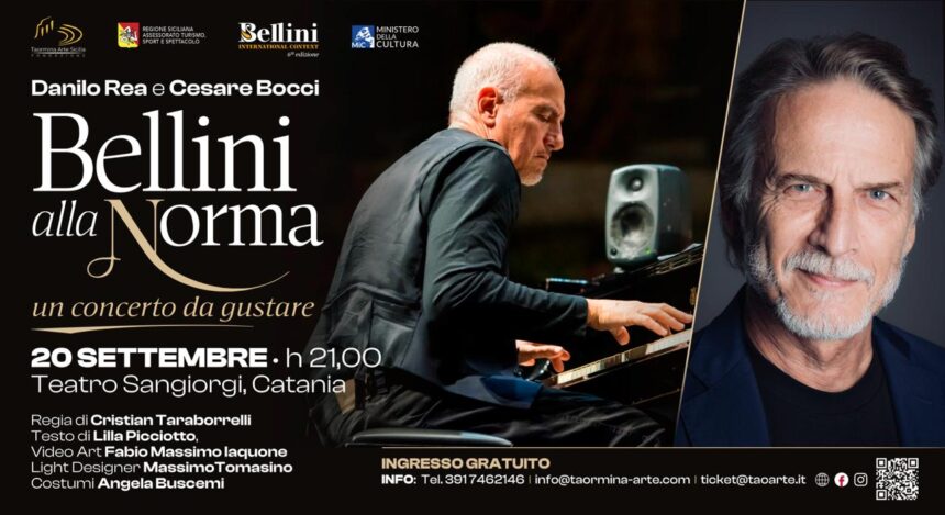 4bbd5f80-a6ae-47e7-b266-c22475fba60c Taormina Arte, Danilo Rea e Cesare Bocci al Teatro Sangiorgi di Catania per il Bellini International Context con “Bellini alla Norma”