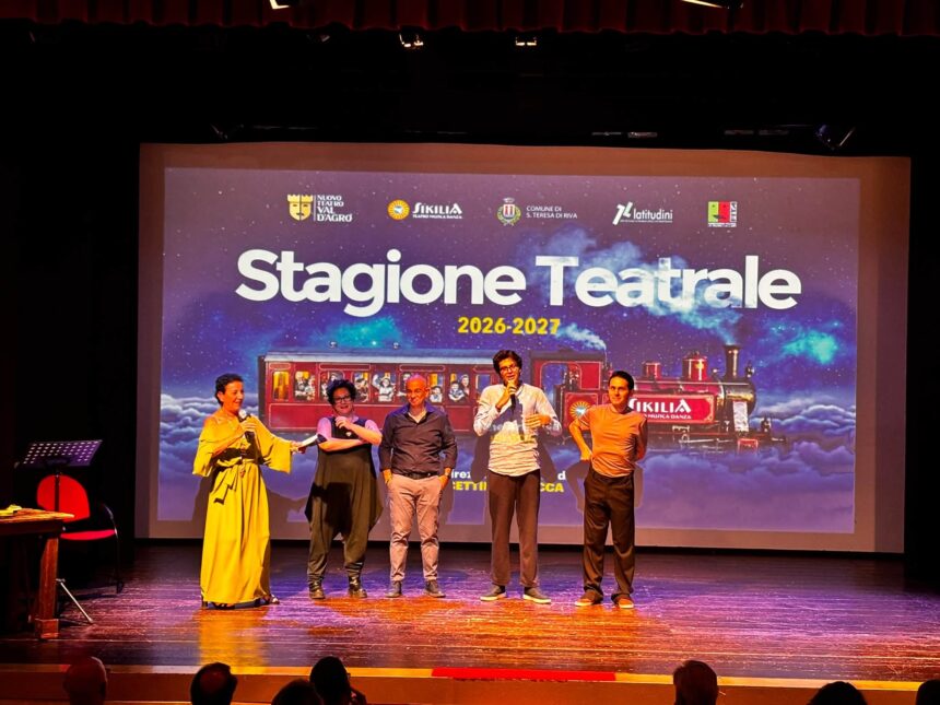 TEATRO: Santa Teresa Riva, presentazione del Cartellone 2026/27 del Nuovo Teatro Val d’Agrò